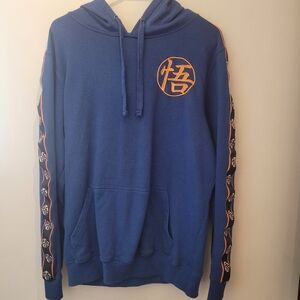 Dragon Ball Z Sweatshirt Blue Hoodie Kame House Symbol Pullover  Mens Sz M